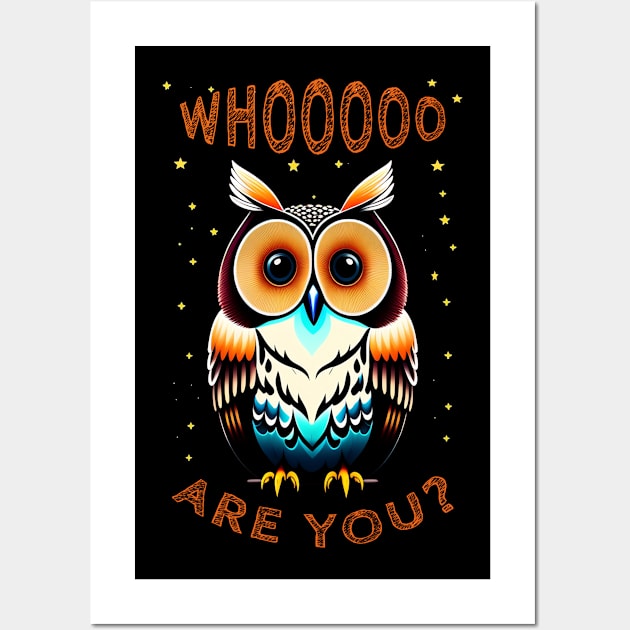 Who Are You? Owl Pun Wall Art by Mr.PopArts